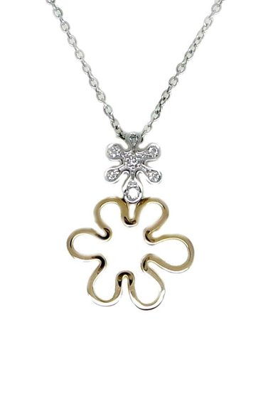 Necklace Salvini Woman Fiori in Gold Diamante 0.11 Ct 20020552 - 20020552